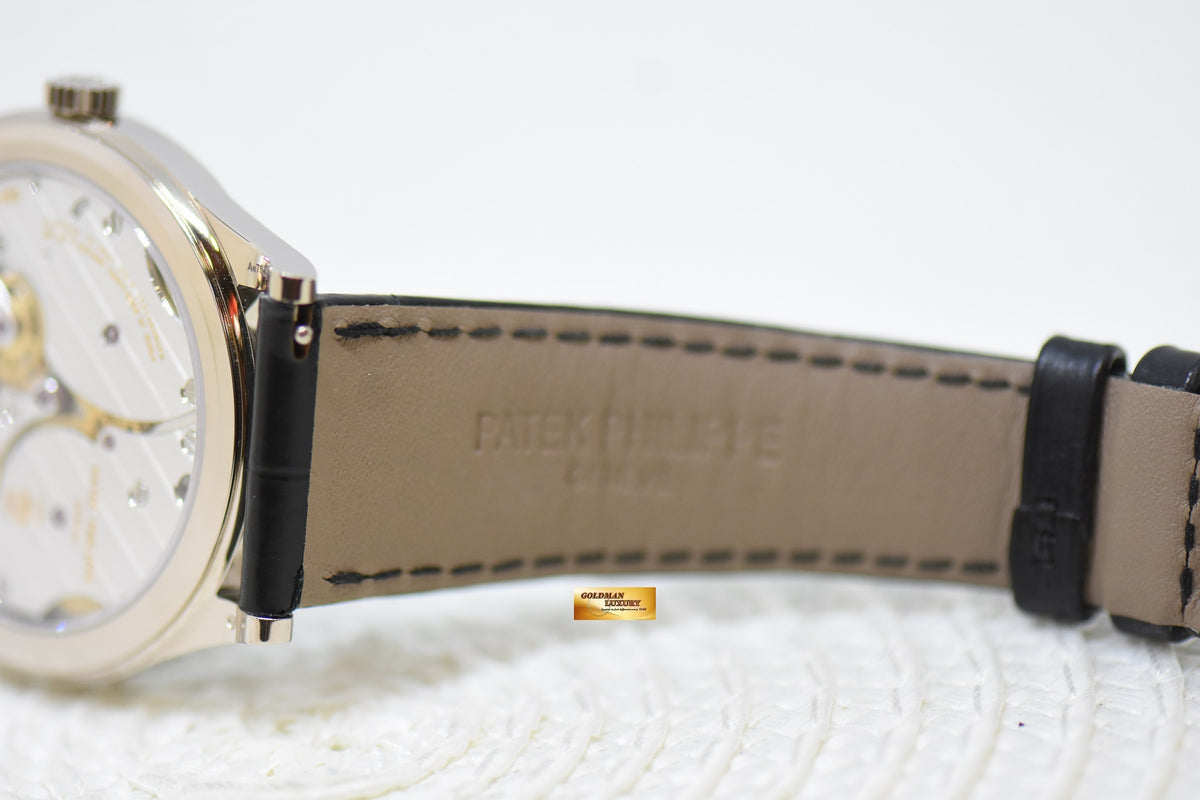[SOLD] PATEK PHILIPPE CALATRAVA 39mm 18K WHITE GOLD IN LEATHER STRAP CHARCOAL GRAY MANUAL 6119G (LNIB)