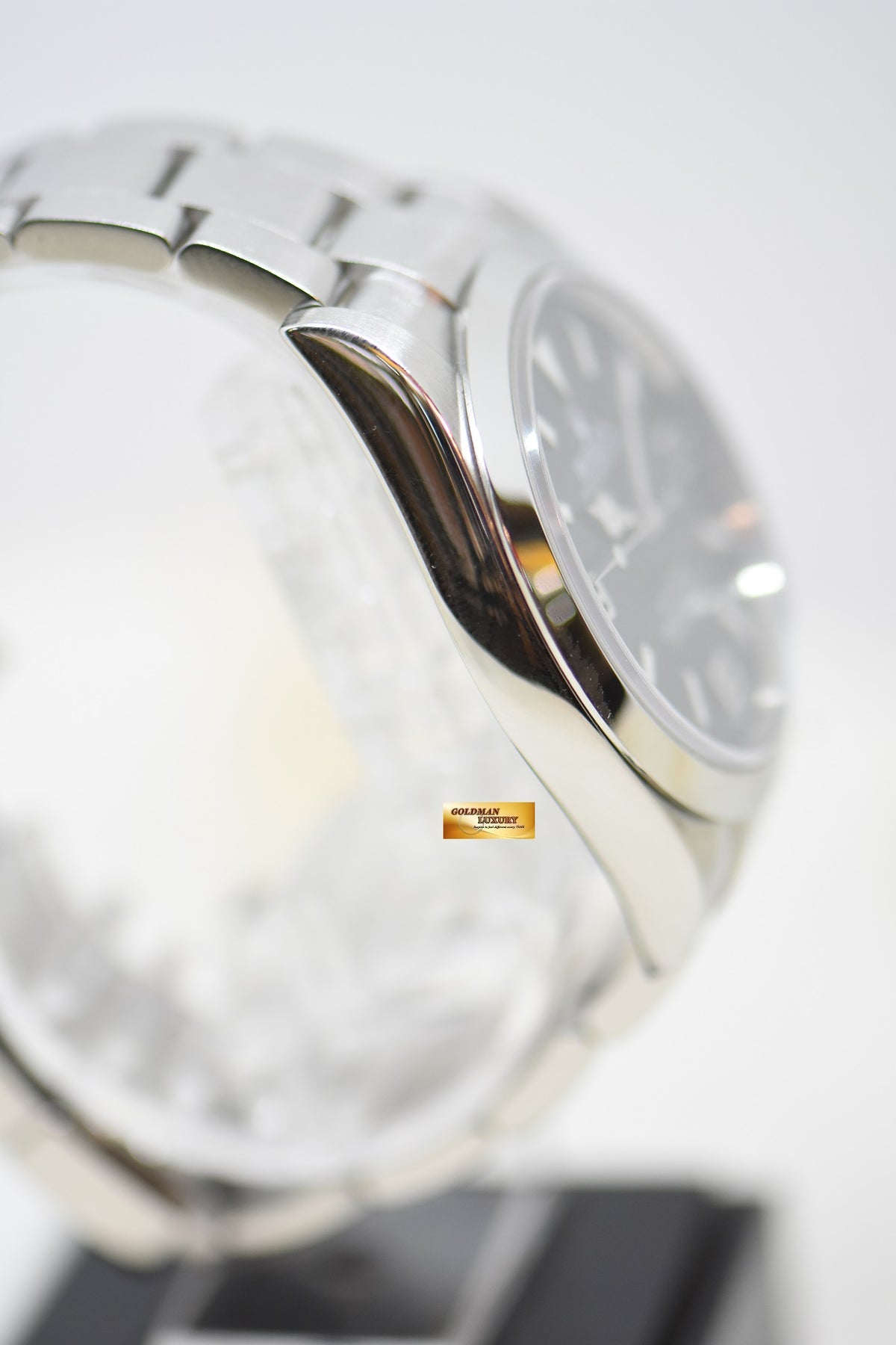 [SOLD] ROLEX OYSTER EXPLORER 1 39mm MARK I DIAL STEEL IN BRACELET BLACK 214270 (MINT)