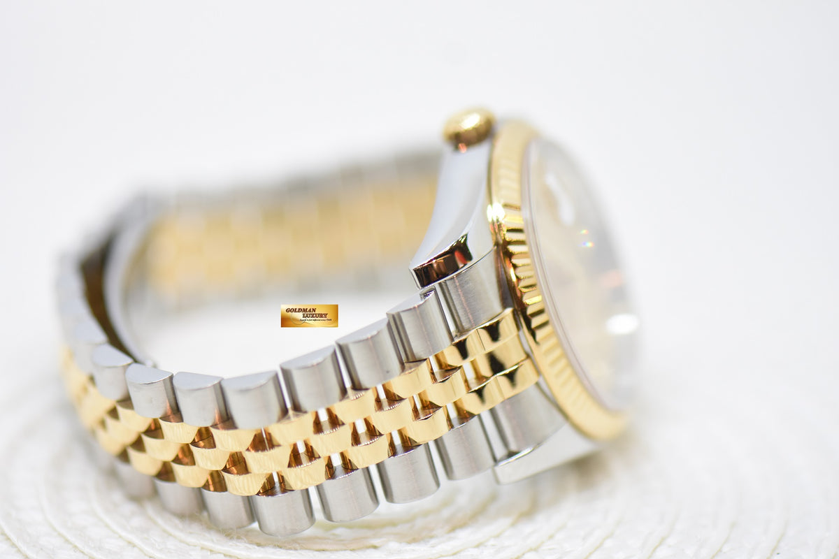 [SOLD] ROLEX OYSTER DATEJUST 36mm HALF-GOLD IN JUBILEE BRACELET CHAMPAGNE DIAMOND DIAL 116233 (MINT)