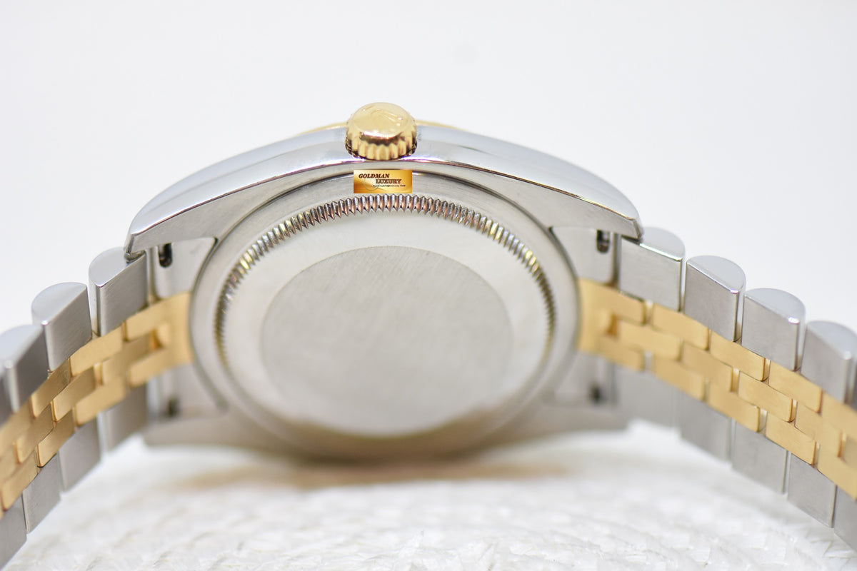 [SOLD] ROLEX OYSTER DATEJUST 36mm HALF-GOLD IN JUBILEE BRACELET CHAMPAGNE DIAMOND DIAL 116233 (MINT)