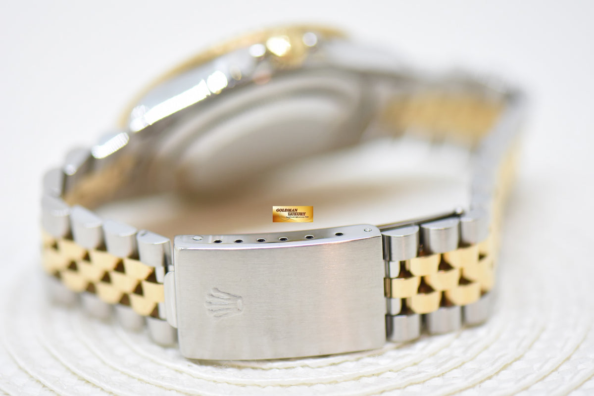 [SOLD] ROLEX OYSTER PERPETUAL GMT-MASTER II 40mm HALF-GOLD JUBILEE IN BRACELET BLACK TRITIUM DIAL 16713 (MINT)