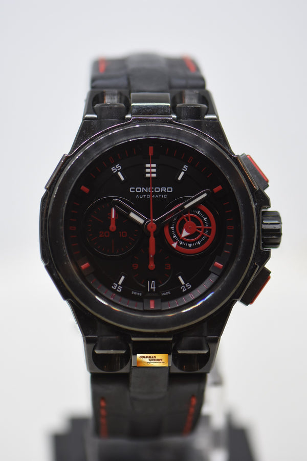 [SOLD] CONCORD C2 CHRONOGRAPH PVD BLACK AUTOMATIC 04.6.36.1067.2626BLK (MINT)