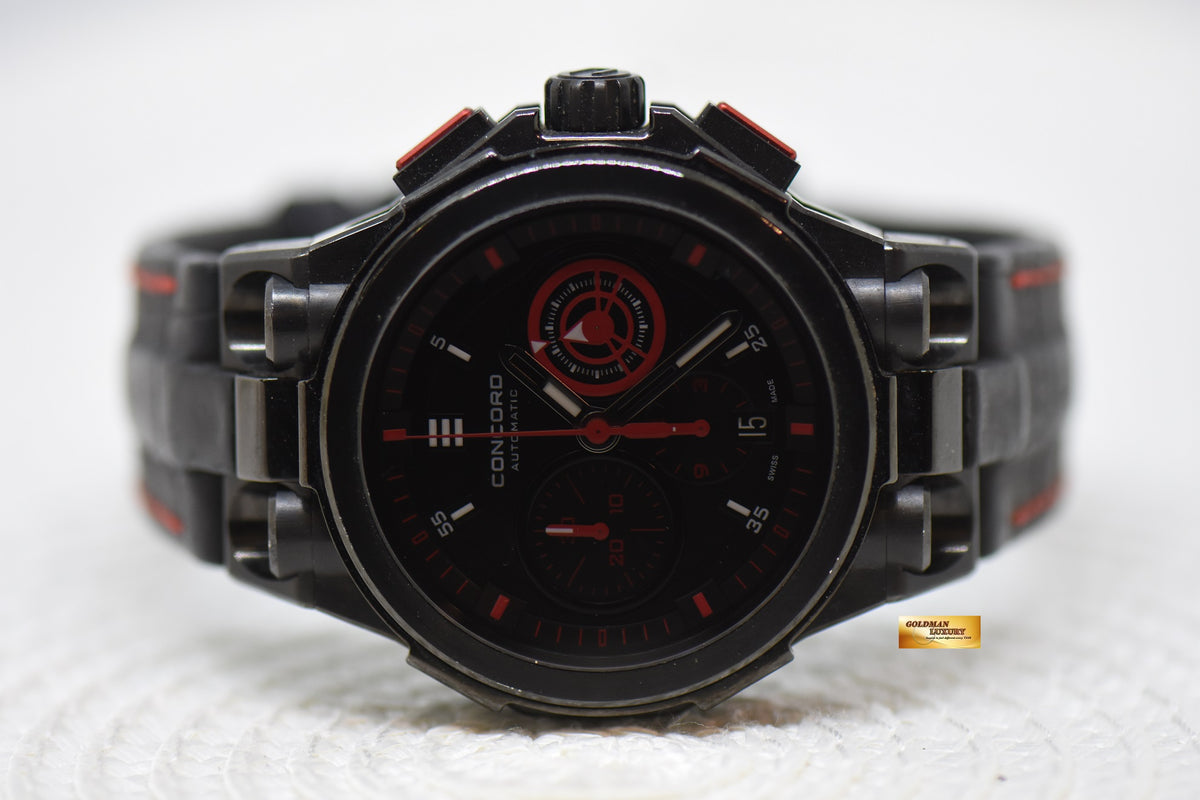 [SOLD] CONCORD C2 CHRONOGRAPH PVD BLACK AUTOMATIC 04.6.36.1067.2626BLK (MINT)