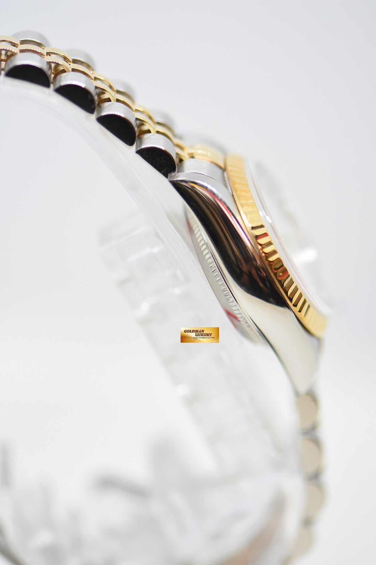 [SOLD] ROLEX OYSTER DATEJUST 26mm HALF-GOLD IN JUBILEE BRACELET WHITE DIAMOND DIAL 69173 (MINT)