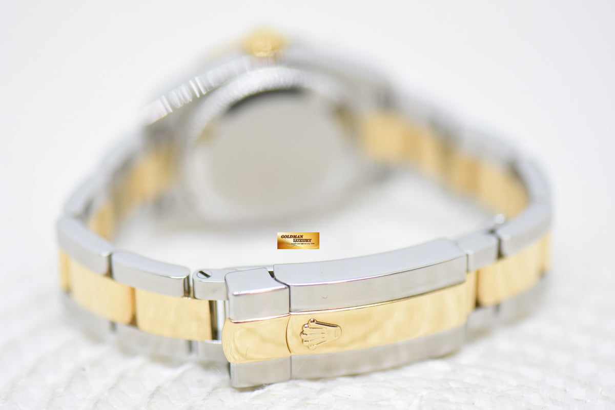 [SOLD] ROLEX OYSTER DATEJUST 26mm HALF-GOLD OYSTER BRACELET CHAMPAGNE ROMAN DIAL & ORIGINAL 12P DIAMOND BEZEL 179313 (MINT)