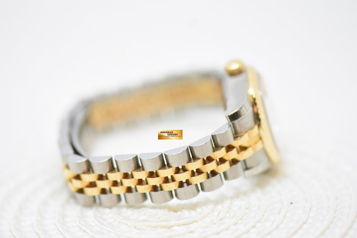 [SOLD] ROLEX OYSTER DATEJUST 26mm HALF-GOLD IN JUBILEE BRACELET CHAMPAGNE DIAMOND DIAL 179173 (NEW-UNWORN)(STICKERS INTACT)