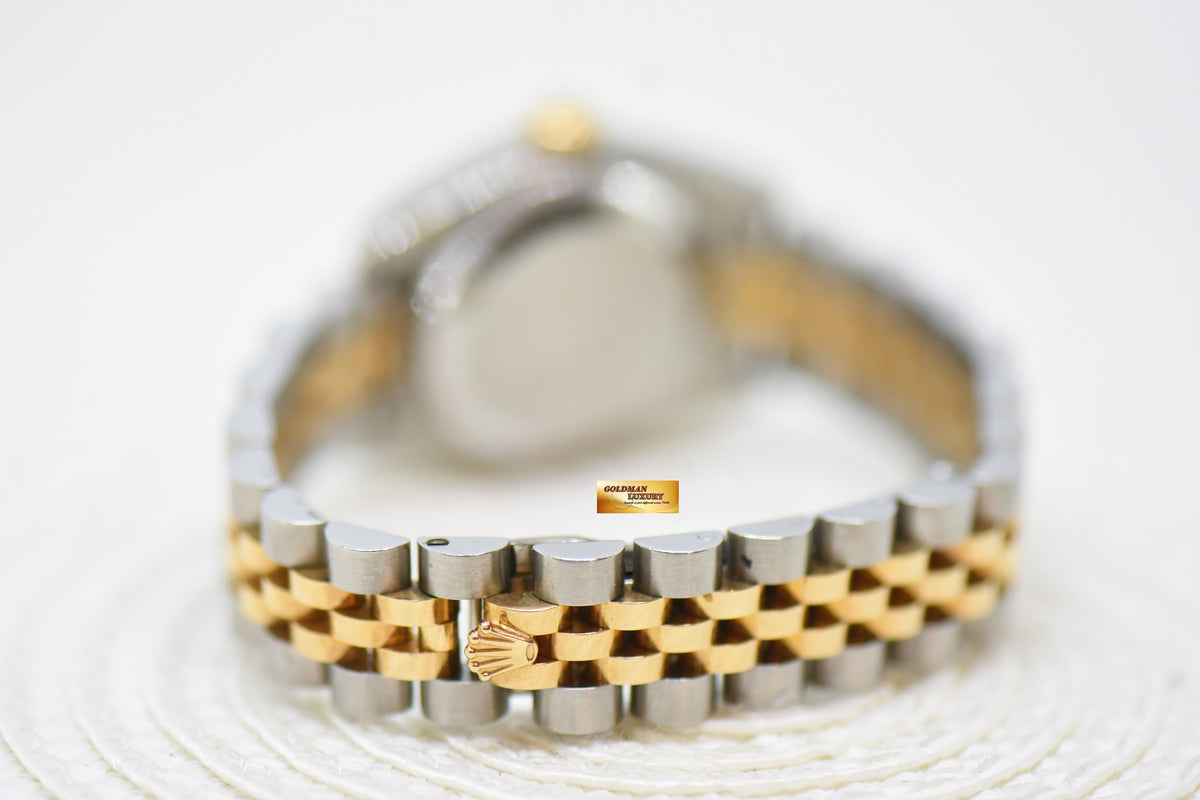 [SOLD] ROLEX OYSTER DATEJUST 26mm HALF-GOLD IN JUBILEE BRACELET CHAMPAGNE DIAMOND DIAL 179173 (NEW-UNWORN)(STICKERS INTACT)