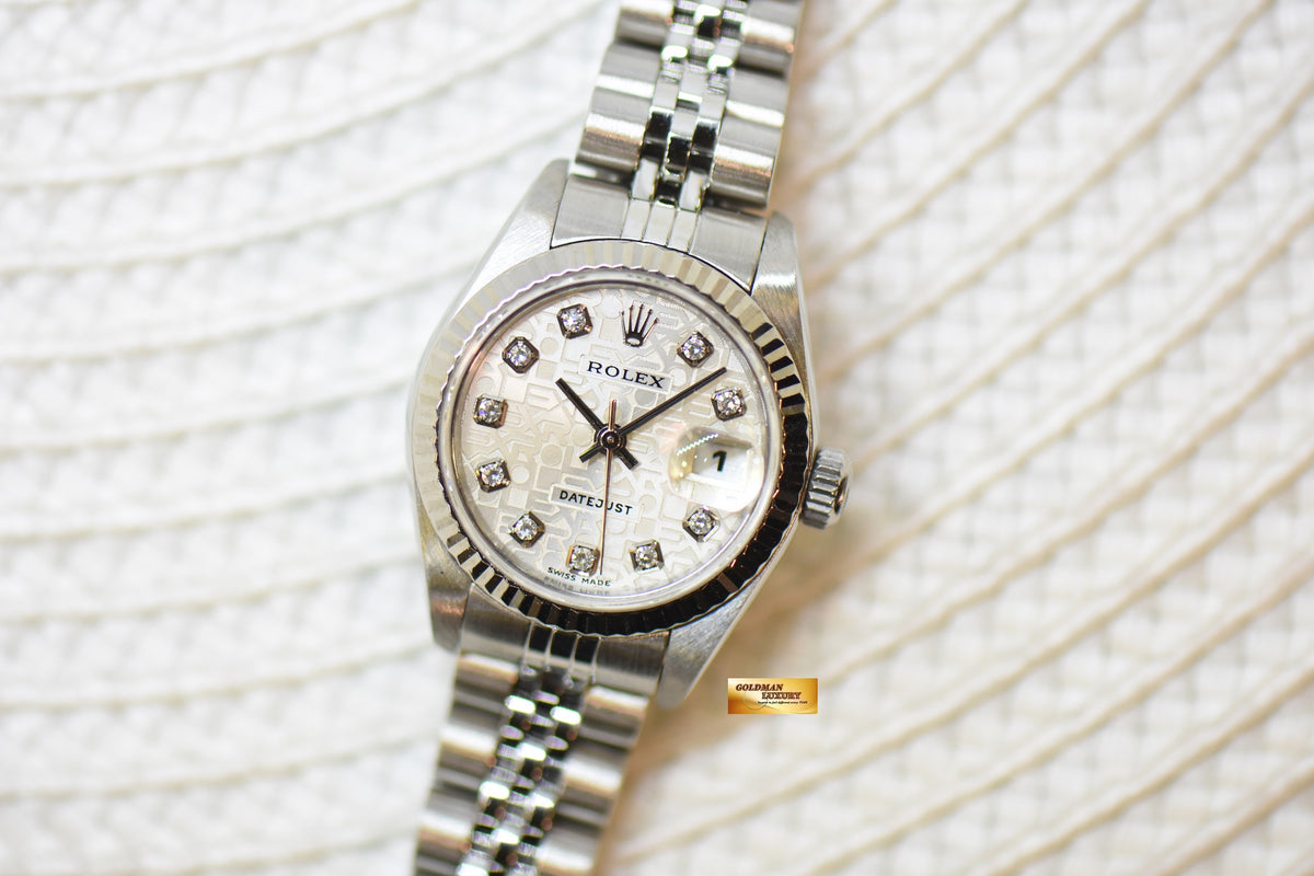 [SOLD] ROLEX OYSTER DATEJUST 26mm COMPUTER DIAMOND DIAL STEEL IN JUBILEE BRACELET 79174 (MINT)