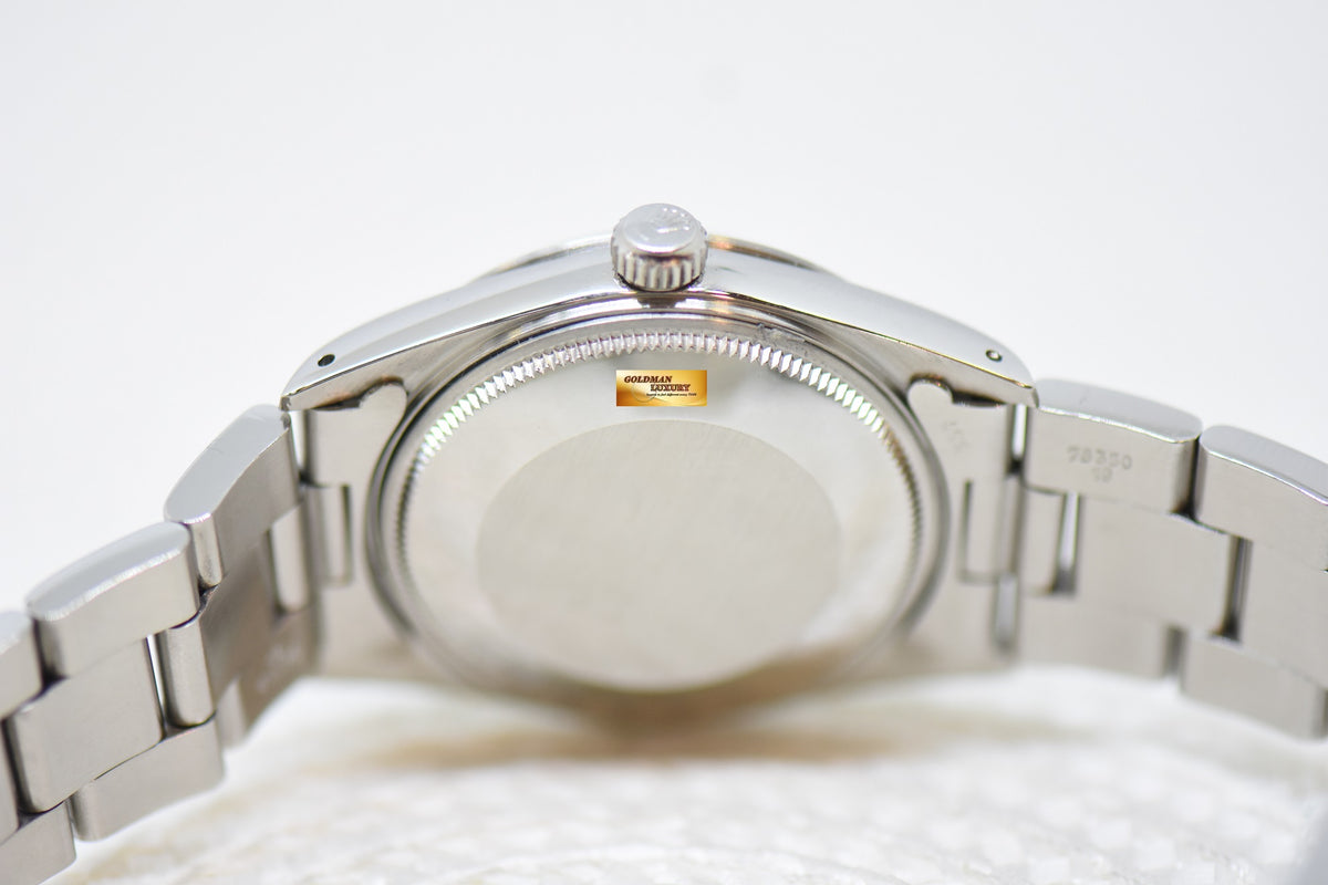 [SOLD] ROLEX OYSTER PERPETUAL DATE 34mm STEEL IN BRACELET BLACK DIAL 15000 (MINT)