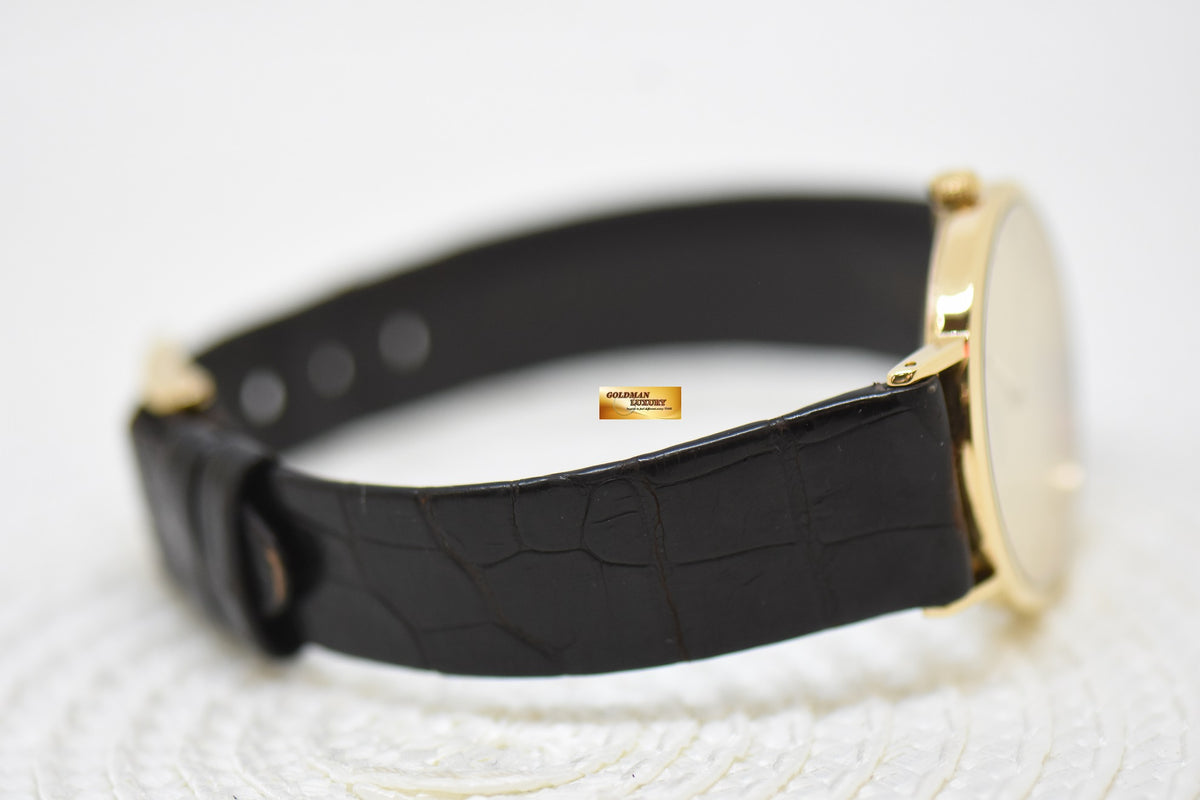 [SOLD] ROLEX GEVENE CELLINI 32mm YELLOW GOLD IN LEATHER STRAP MANUAL WINDING 4112 (MINT)