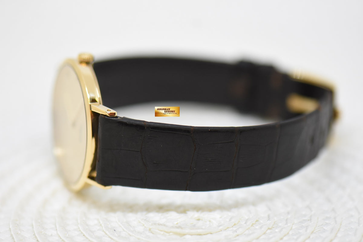 [SOLD] ROLEX GEVENE CELLINI 32mm YELLOW GOLD IN LEATHER STRAP MANUAL WINDING 4112 (MINT)