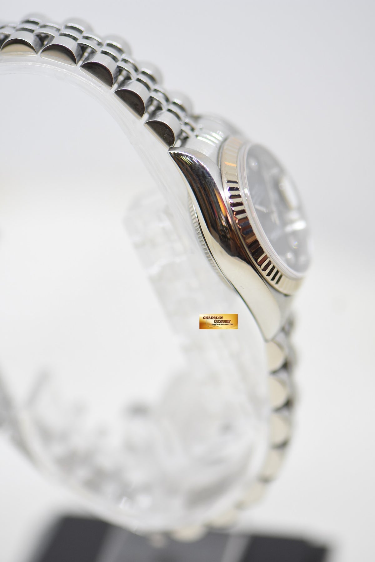 [SOLD] ROLEX OYSTER DATEJUST 26mm BLACK DIAMOND DIAL STEEL IN JUBILEE BRACELET 79174 (MINT)