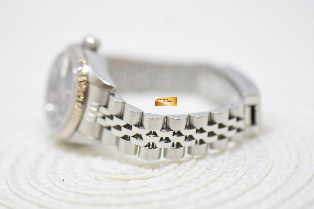 [SOLD] ROLEX OYSTER DATEJUST 26mm BLACK DIAMOND DIAL STEEL IN JUBILEE BRACELET 79174 (MINT)