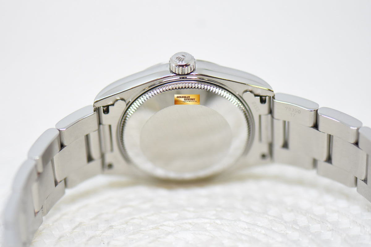 [SOLD] ROLEX OYSTER DATEJUST 31mm STEEL IN OYSTER BRACELET BLACK DIAL 78240 (QUICKSET-DATE) (MINT)