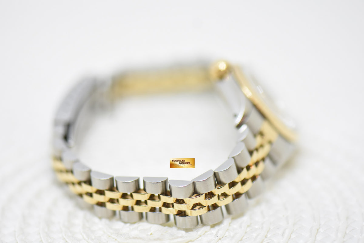 [SOLD] ROLEX OYSTER PERPETUAL 26mm HALF-GOLD IN JUBILEE BRACELET SILVER DIAL 6719 (NEAR MINT)
