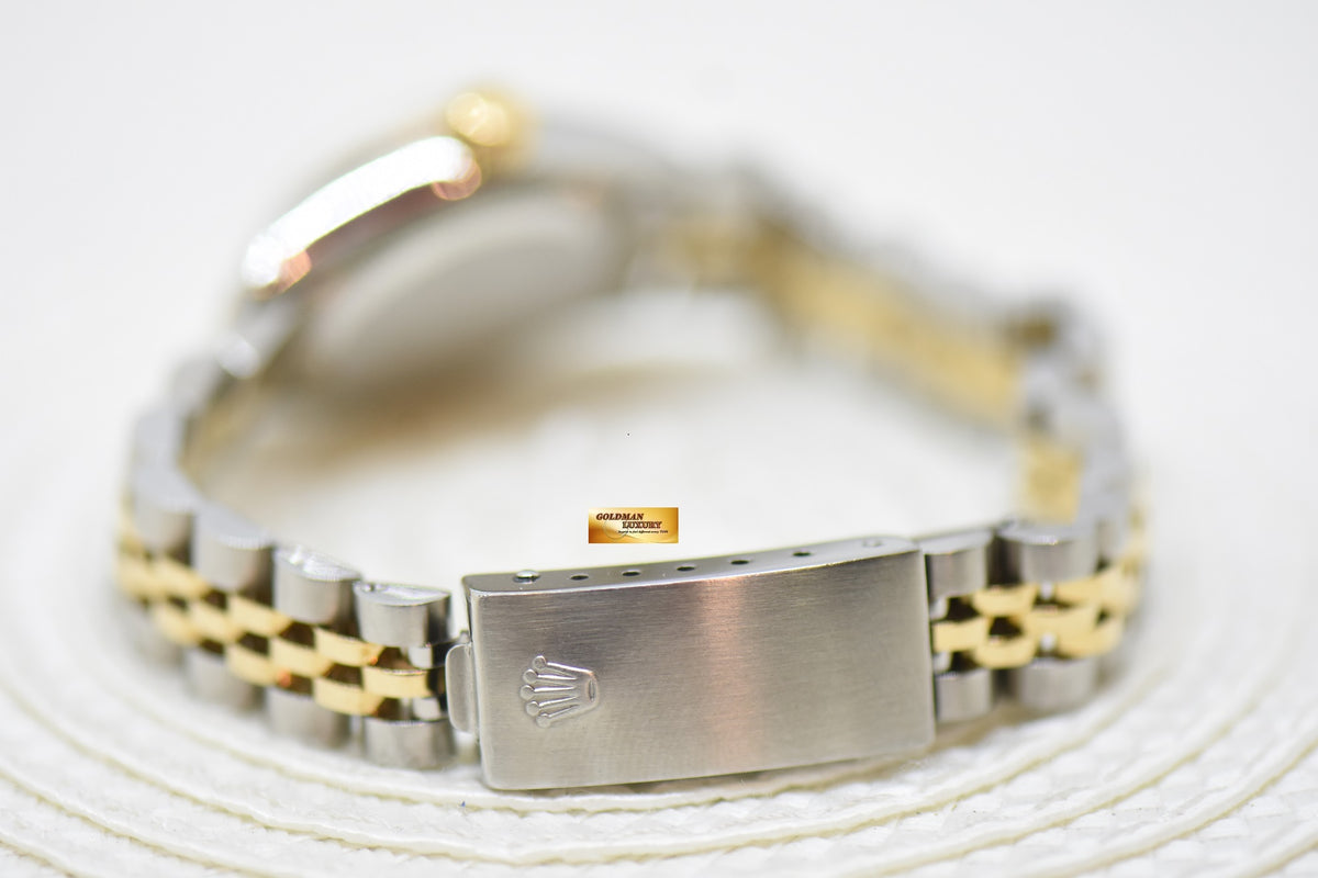 [SOLD] ROLEX OYSTER PERPETUAL 26mm HALF-GOLD IN JUBILEE BRACELET SILVER DIAL 6719 (NEAR MINT)