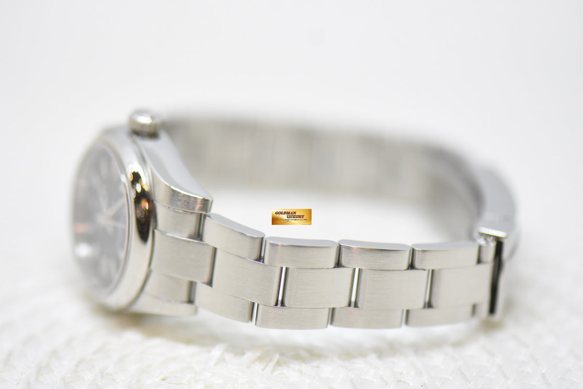 [SOLD] ROLEX OYSTER PERPETUAL 26mm STEEL IN OYSTER BRACELET BLACK 3,6,9 DIAL 176200 (MINT)