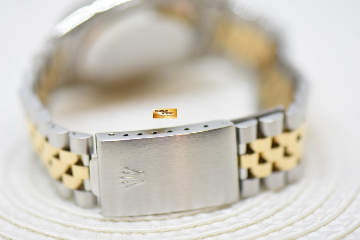 [SOLD] ROLEX OYSTER DATEJUST 36mm HALF-GOLD IN JUBILEE BRACELET GOLD DIAL 16233 (MINT)