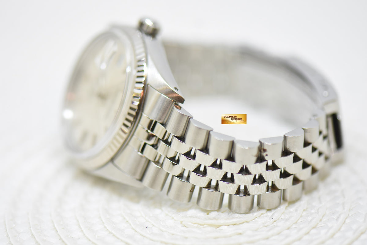 [SOLD] ROLEX OYSTER DATEJUST 36mm STEEL IN JUBILEE BRACELET SILVER DIAL 16014 (QUICKSET-DIAL) (MINT)