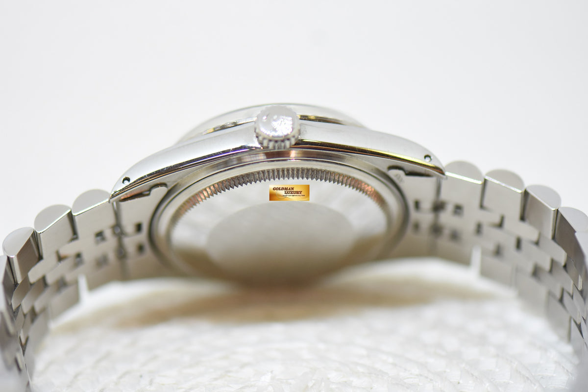 [SOLD] ROLEX OYSTER DATEJUST 36mm STEEL IN JUBILEE BRACELET SILVER DIAL 16014 (QUICKSET-DIAL) (MINT)