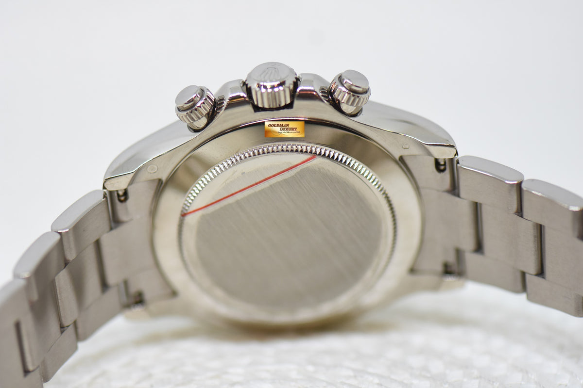 [SOLD] ROLEX OYSTER DAYTONA CHRONOGRAPH 40mm WHITE GOLD IN OYSTER BRACELET BLACK RACING DIAL “SPYDER” 116509 (MINT)