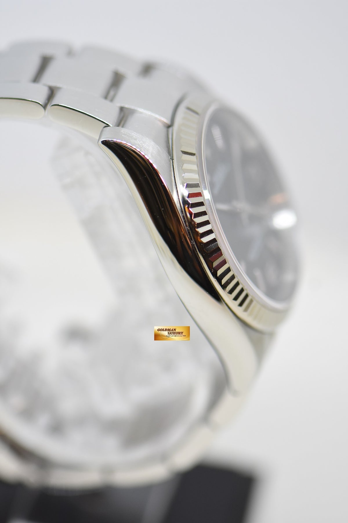 [SOLD] ROLEX OYSTER PERPETUAL 36mm STEEL IN OYSTER BRACELET 369 PINK NUMERALS DIAL 116034 (MINT)