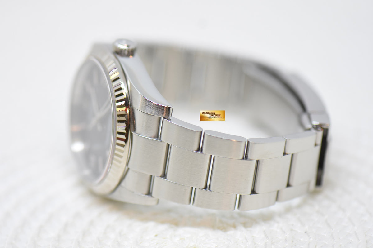 [SOLD] ROLEX OYSTER PERPETUAL 36mm STEEL IN OYSTER BRACELET 369 PINK NUMERALS DIAL 116034 (MINT)