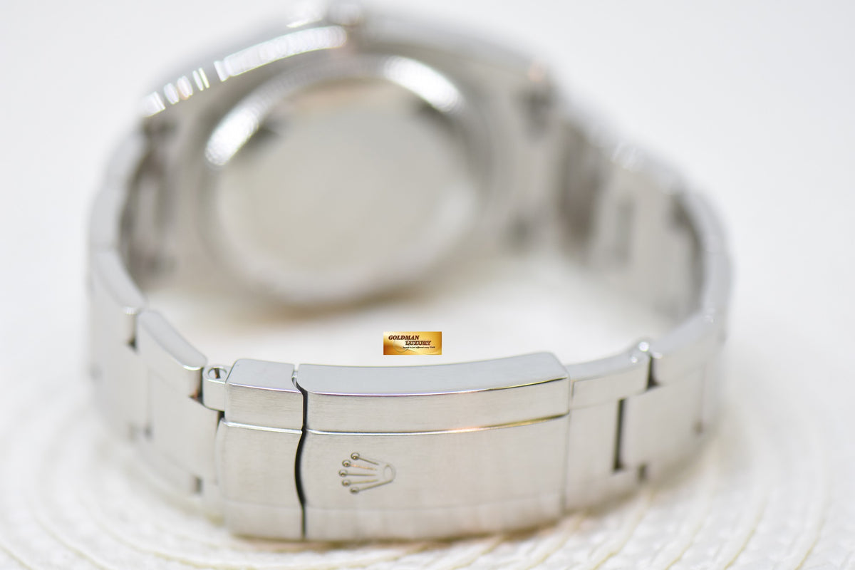 [SOLD] ROLEX OYSTER PERPETUAL 36mm STEEL IN OYSTER BRACELET 369 PINK NUMERALS DIAL 116034 (MINT)