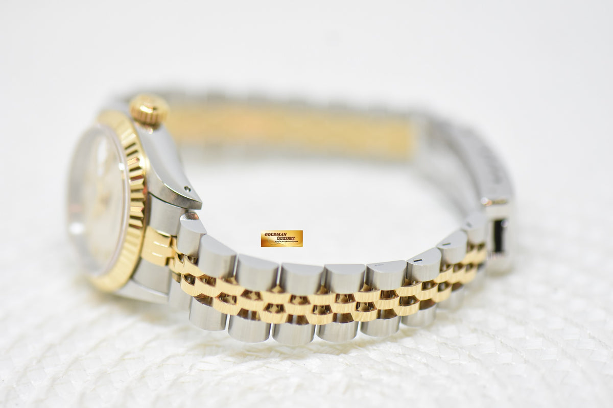 [SOLD] ROLEX OYSTER DATEJUST 26mm HALF-GOLD IN JUBILEE BRACELET PRISM ROMAN DIAL 69173 (MINT)