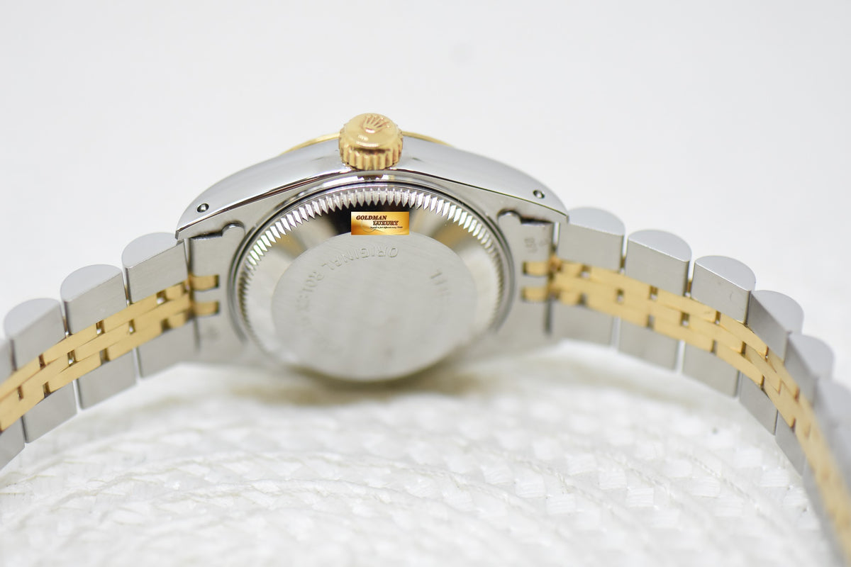 [SOLD] ROLEX OYSTER DATEJUST 26mm HALF-GOLD IN JUBILEE BRACELET PRISM ROMAN DIAL 69173 (MINT)