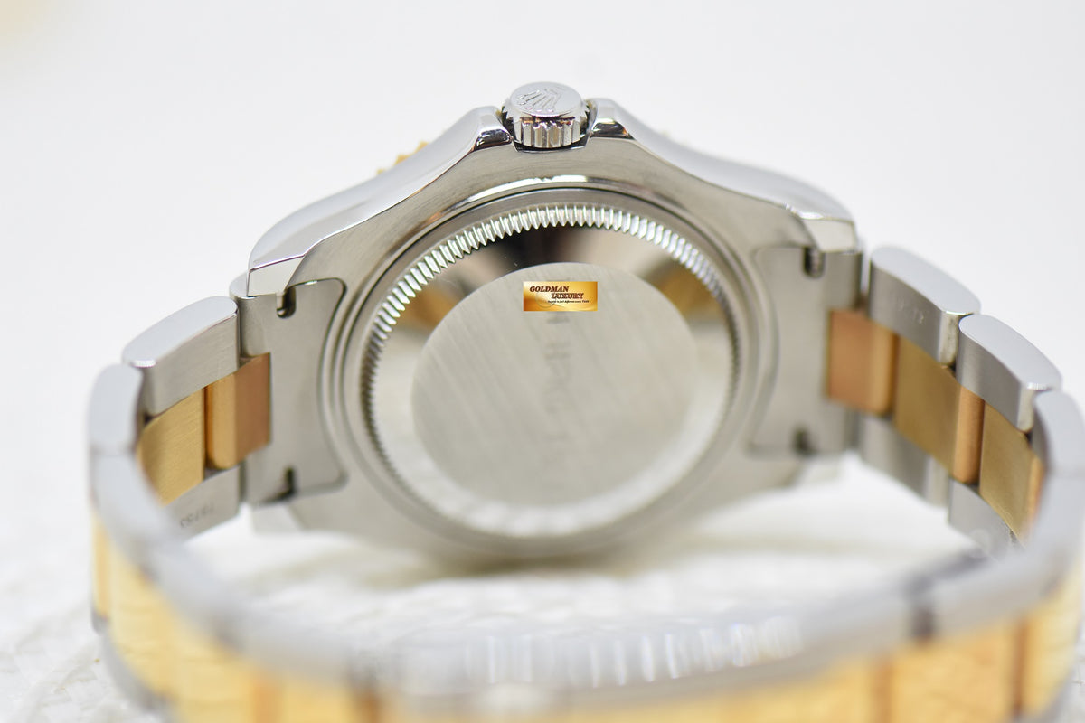 [SOLD] ROLEX OYSTER PERPETUAL YACHT-MASTER 35mm HALF-GOLD WHITE ONYX DIAL 68623 (MINT)