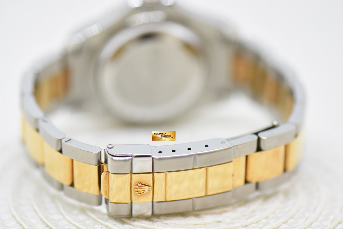 [SOLD] ROLEX OYSTER PERPETUAL YACHT-MASTER 35mm HALF-GOLD WHITE ONYX DIAL 68623 (MINT)