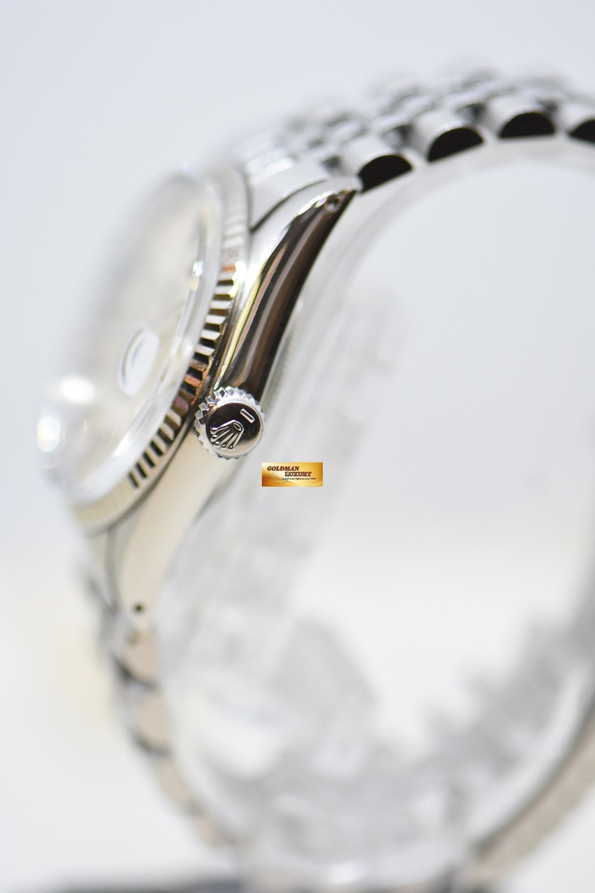 [SOLD] ROLEX OYSTER DATEJUST 36mm STEEL IN JUBILEE SILVER TRITIUM DIAL 16014 (QUICKSET-DIAL) (MINT)