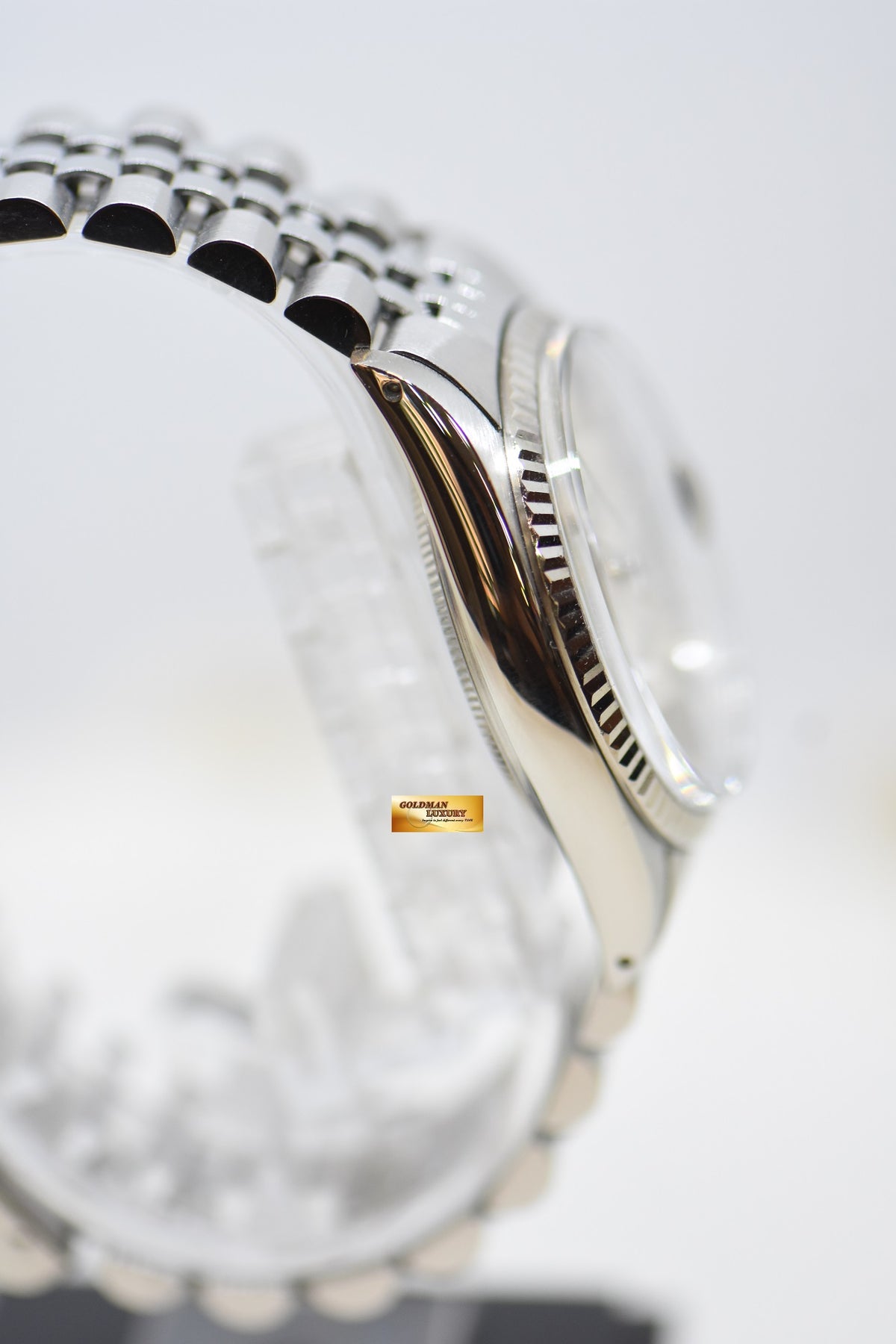 [SOLD] ROLEX OYSTER DATEJUST 36mm STEEL IN JUBILEE SILVER TRITIUM DIAL 16014 (QUICKSET-DIAL) (MINT)
