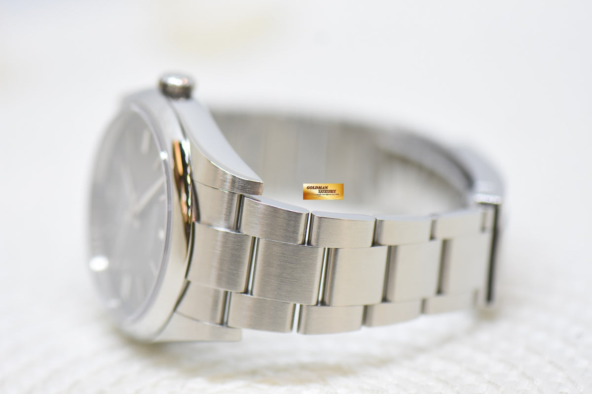 [SOLD] ROLEX OYSTER PERPETUAL 39mm STEEL IN OYSTER BRACELET DARK RHODIUM DIAL 114300 (MINT)