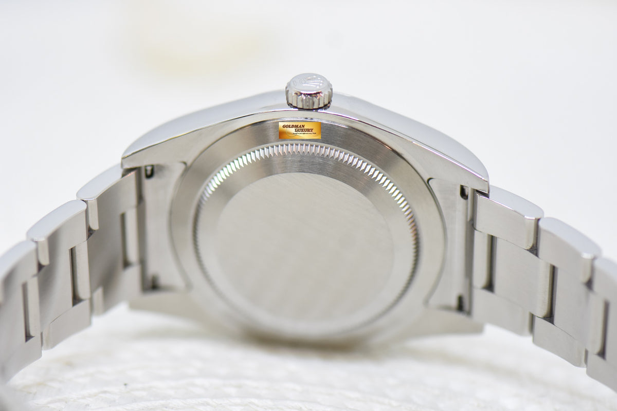 [SOLD] ROLEX OYSTER PERPETUAL 39mm STEEL IN OYSTER BRACELET DARK RHODIUM DIAL 114300 (MINT)