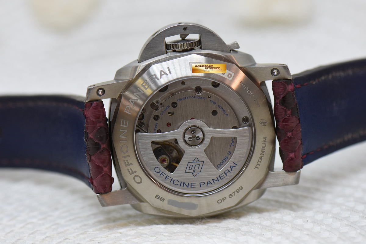 [SOLD] PANERAI LUMINOR MARINA 1950 TITANIUM CASE  44mm TOBACCO BROWN DIAL P.9000 AUTOMATIC PAM 351 (MINT)