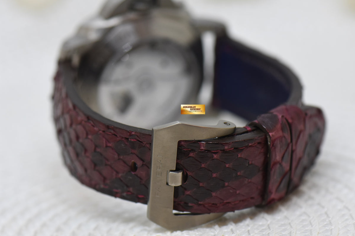 [SOLD] PANERAI LUMINOR MARINA 1950 TITANIUM CASE  44mm TOBACCO BROWN DIAL P.9000 AUTOMATIC PAM 351 (MINT)