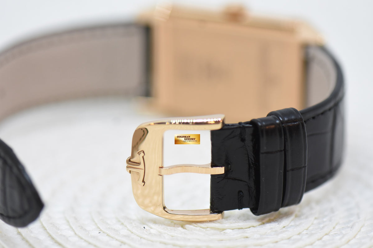 [SOLD] JAEGER Le-COULTRE REVERSO TRIBUTE MONOFACE SMALL SECONDS ROSE GOLD LEATHER BLACK MANUAL Q713257J (LNIB)