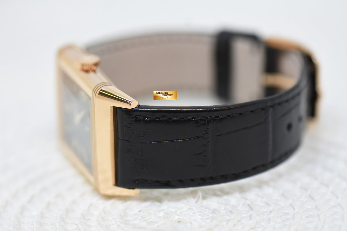 [SOLD] JAEGER Le-COULTRE REVERSO TRIBUTE MONOFACE SMALL SECONDS ROSE GOLD LEATHER BLACK MANUAL Q713257J (LNIB)