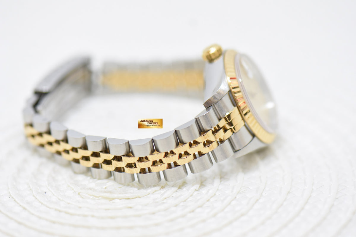 [SOLD] ROLEX OYSTER DATEJUST 26mm HALF-GOLD IN JUBILEE BRACELET COMPUTER DIAMONDS DIAL 69173 (MINT)