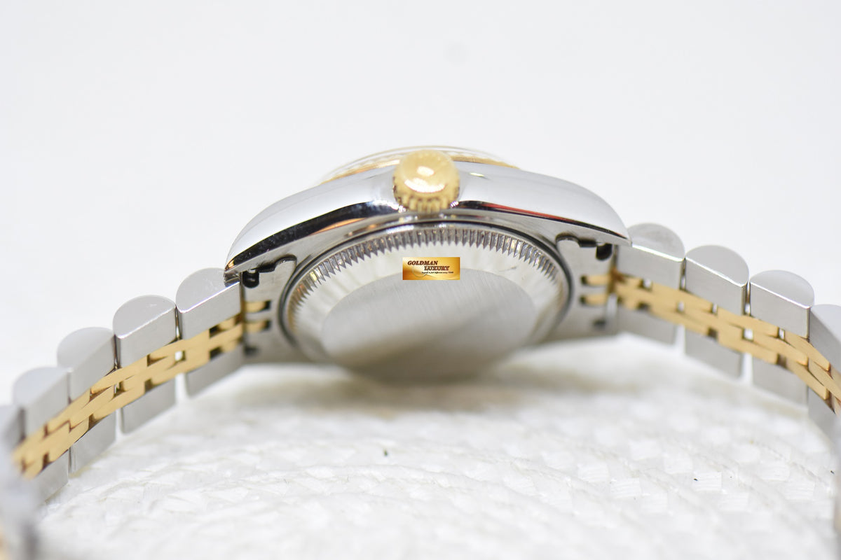 [SOLD] ROLEX OYSTER DATEJUST 26mm HALF-GOLD IN JUBILEE BRACELET COMPUTER DIAMONDS DIAL 69173 (MINT)