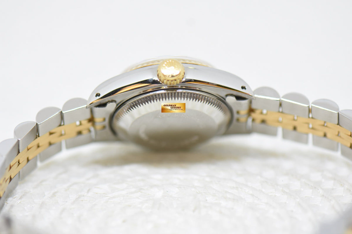 [SOLD] ROLEX OYSTER DATEJUST 26mm HALF-GOLD IN JUBILEE BRACELET GOLD DIAL 69173 (MINT)