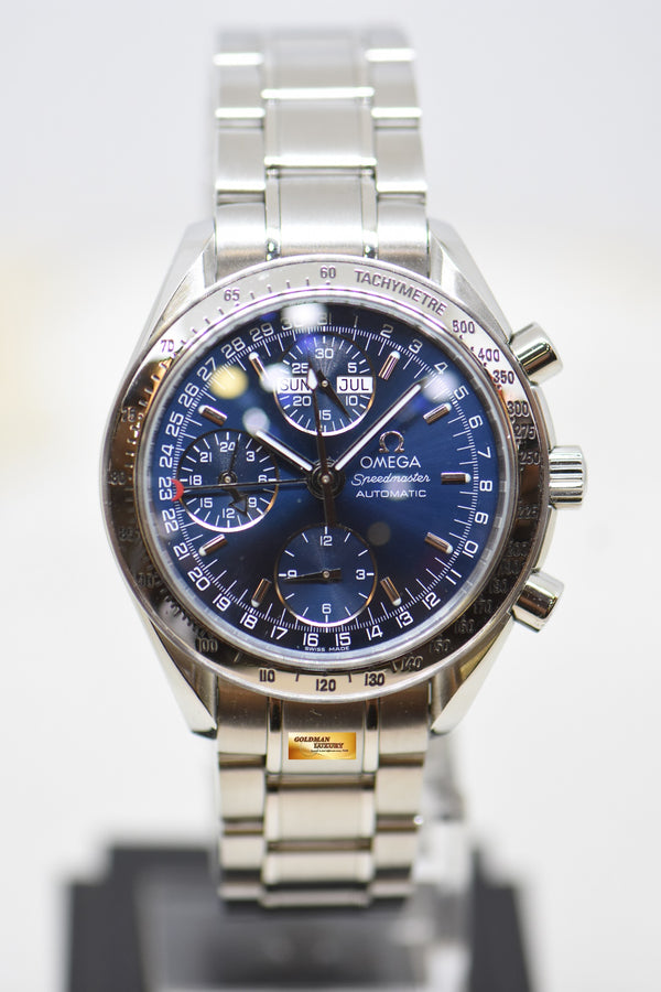 [SOLD] OMEGA SPEEDMASTER CHRONOGRAPH DAY-DATE-MONTH 39mm STEEL BLUE DIAL 3523.8000 (MINT)