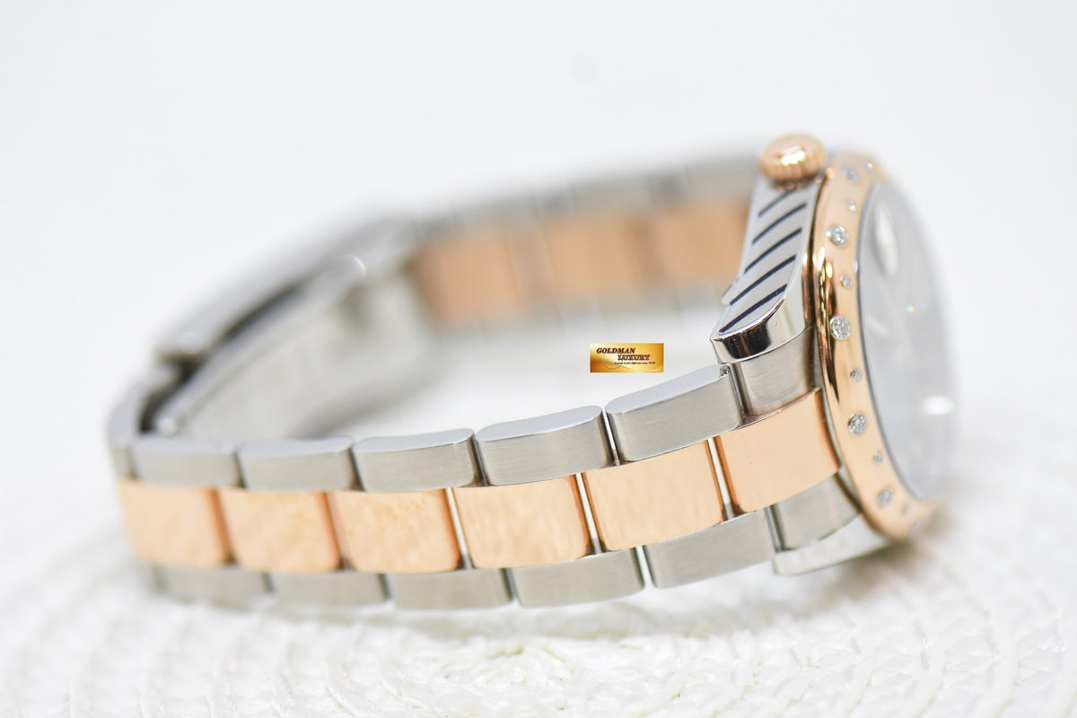 [SOLD] ROLEX OYSTER DATEJUST 31 BOYSIZE DARK AUBERGINE DIAL EVEROSE-GOLD / STEEL IN OYSTER DIAMOND BEZEL 178341 (MINT)