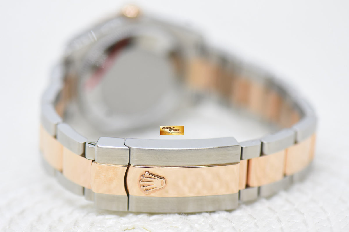 [SOLD] ROLEX OYSTER DATEJUST 31 BOYSIZE DARK AUBERGINE DIAL EVEROSE-GOLD / STEEL IN OYSTER DIAMOND BEZEL 178341 (MINT)