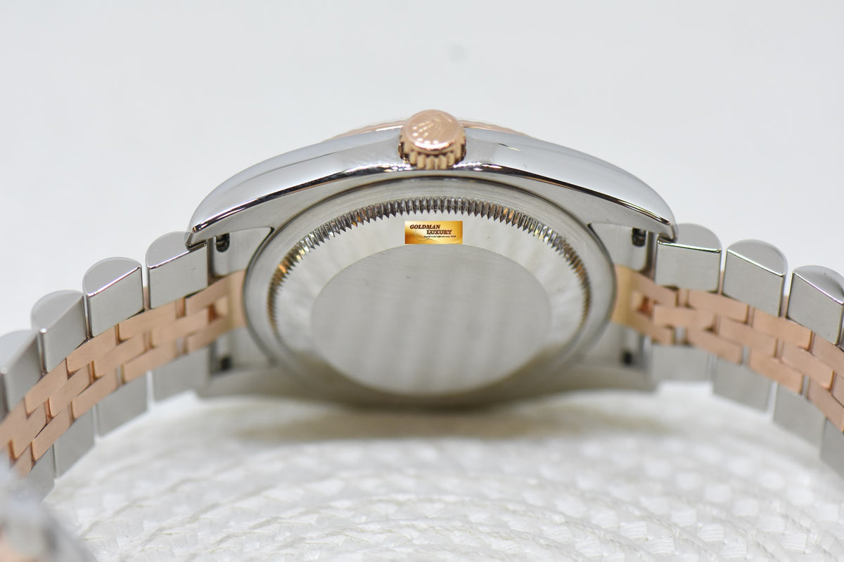 [SOLD] ROLEX OYSTER DATEJUST 36mm BLACK CONCENTRIC DIAL EVEROSE-GOLD / STEEL IN JUBILEE BRACELET 116231 (MINT)