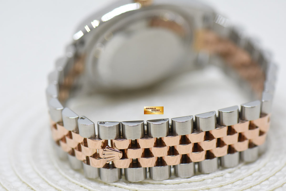 [SOLD] ROLEX OYSTER DATEJUST 36mm BLACK CONCENTRIC DIAL EVEROSE-GOLD / STEEL IN JUBILEE BRACELET 116231 (MINT)