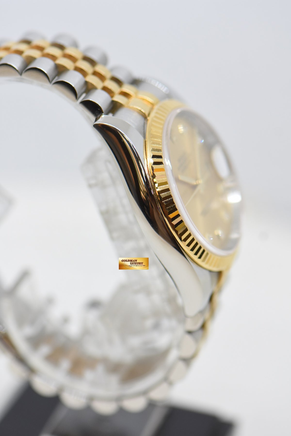 [SOLD] ROLEX OYSTER DATEJUST 36mm HALF-GOLD IN JUBILEE BRACELET CHAMPAGNE DIAMOND DIAL 116233 (LNIB)