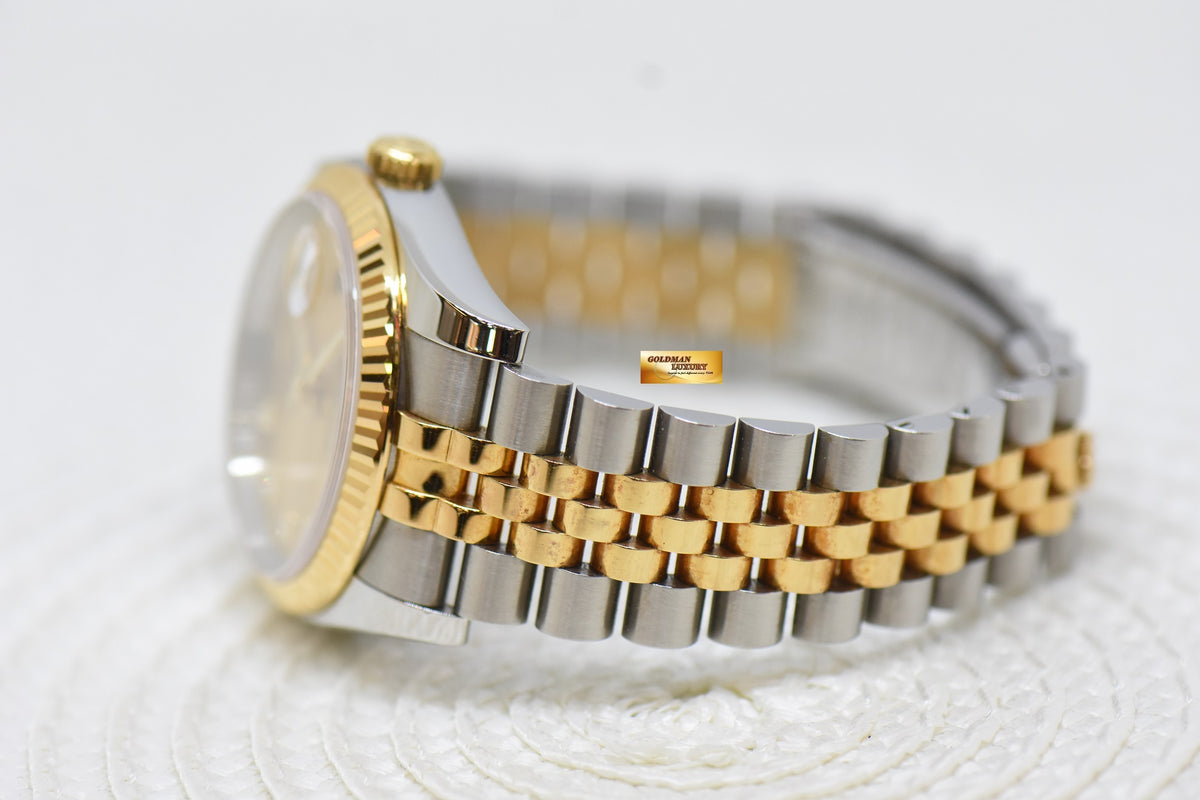 [SOLD] ROLEX OYSTER DATEJUST 36mm HALF-GOLD IN JUBILEE BRACELET CHAMPAGNE DIAMOND DIAL 116233 (LNIB)